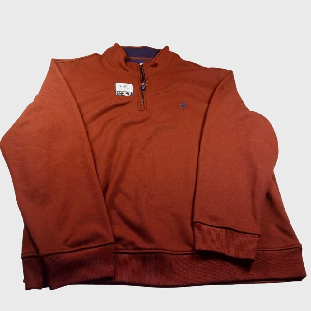 IZOD Sport Flex Men's New 2XL Burgundy Quarter Zip Sweatshirt - Size 2XL